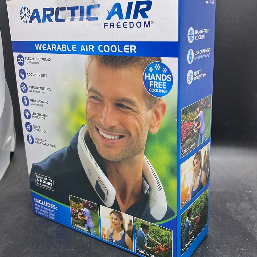 Hands-Free Wearable Neck Fan – White - Picture 3 of 6
